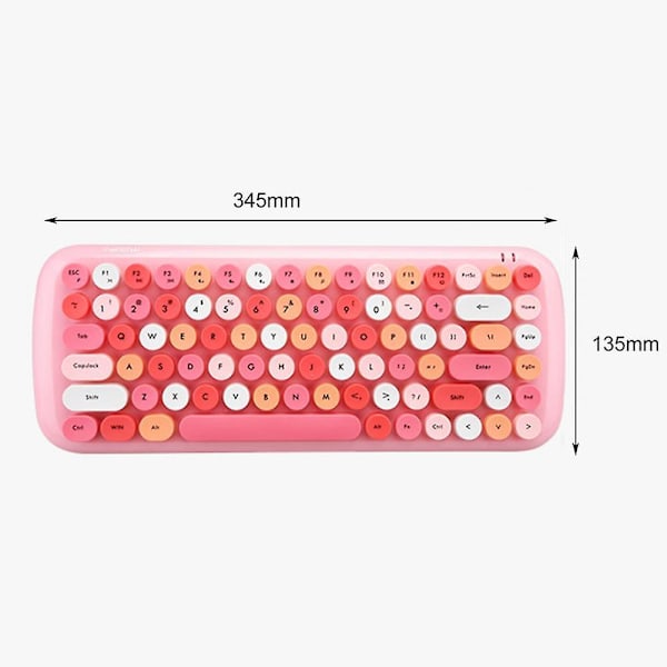 Mofii Wireless Mini Candy Keyboard Mouse Combo Set Mix Color 2.4g Pink