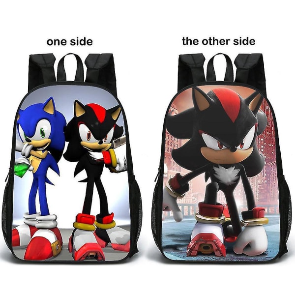 Double-sided schoolbag Sonic double-sided schoolbag primary and secondary school students sonic backpack color-2
