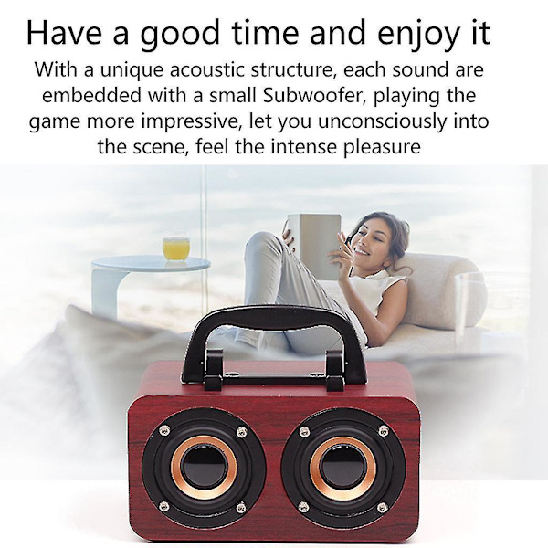 Portable Bluetooth-compatible Speaker Partycast Stereo Bass With Japan-imported Chip Red