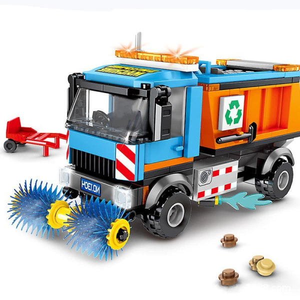 City Medical Ambulance Fire Truck Rubbish Truck Model Assembled Building Blocks Bricks Stem Educational Kids Toys For Children601304 Without Box