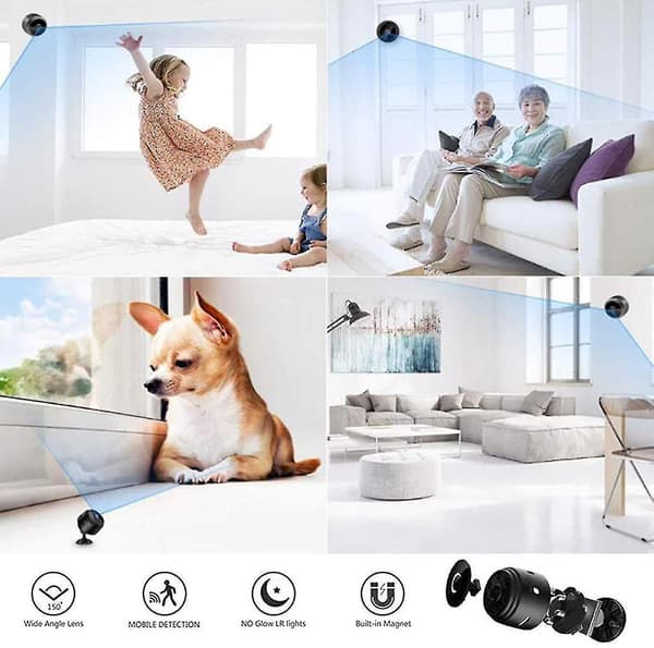 Mini 1080p Wifi Camera, Surveillance Camera, Portable Wireless Magnet Nanny Camera