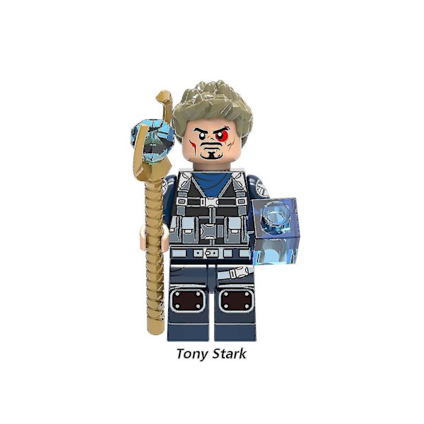 8pcs Avengers Heroes Iron Man Little Pepper Nova Thor Children Assembled Building Block Minifigure Toy