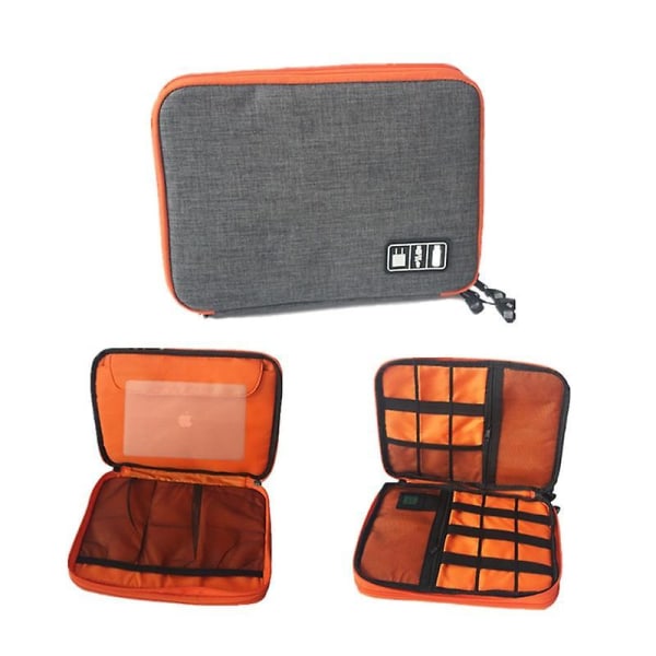 Double Layer  Cable Storage Bag Earphone Charger Wires Storage Bag   Gadget Organizer Digital  Pouch