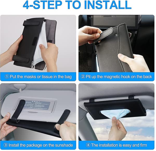 Car Tissue Holder, Visor Mask Holder For Car, Sun Visor Napkin Holder