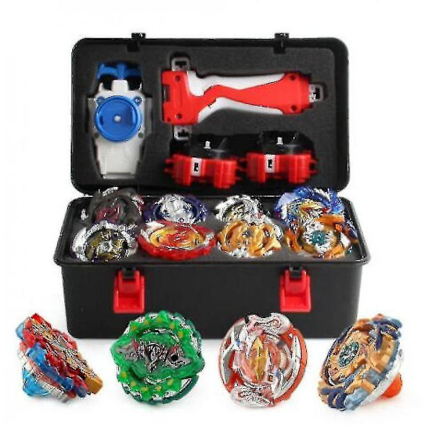 12x Beyblade Burst Spinning Tops Set Spinning With Grip Launcher + Foam Storage Case