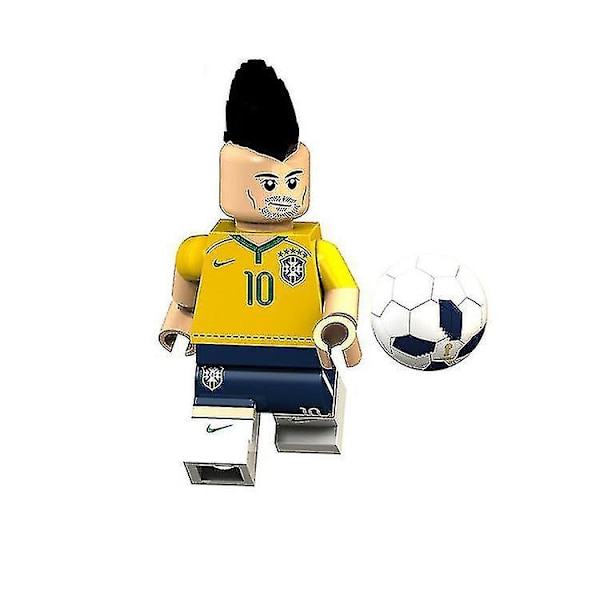8pcs Football Star Messi Beckham Ronaldo Building Block Minifigure Toy