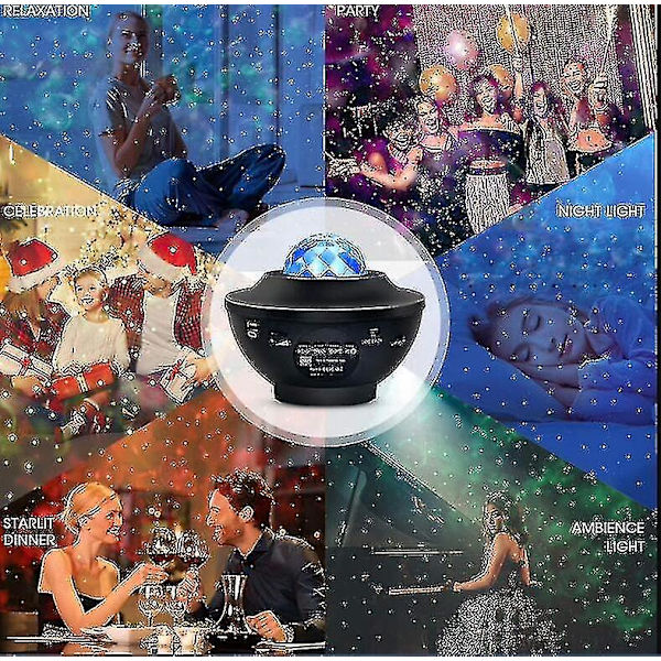 Barsinfi Starry Sky Projector, Planetarium Led Projector Night Light Mode, Ocean Starry Sky Projector Light Adjustable Brightness Bluetooth/remote Con