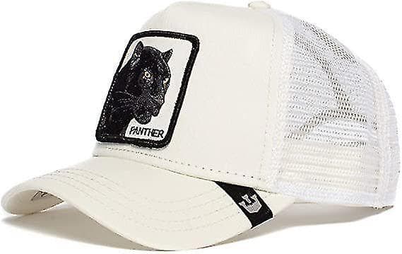 Animal Black Panther Mesh Cotton Baseball Cap Trucker Cap Panther White