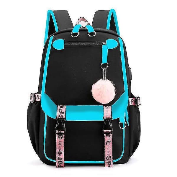 New Backpack Middle School Students Bookbag Outdoor Daypack blue