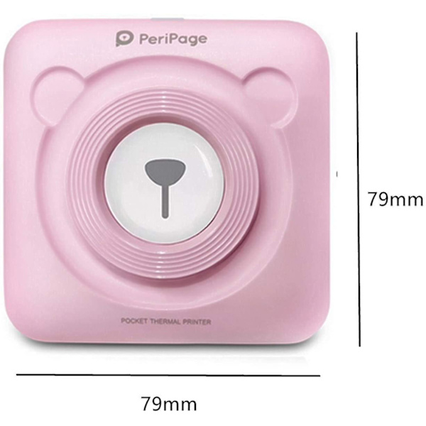 Portable Smart Photo Printer  For Ios & Android Phone Pink