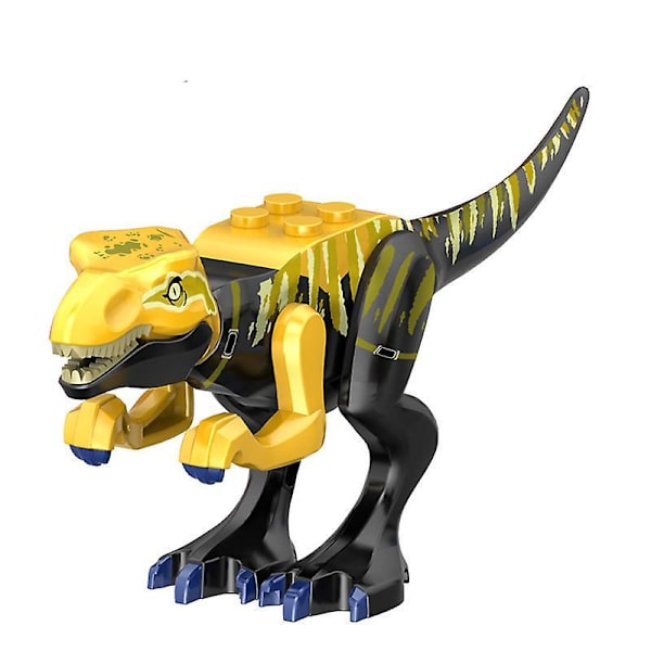 8pcs Colorful Dinosaur Building Blocks Triceratops Spinosaurus Small Particles Assembled Toy Boy Gift
