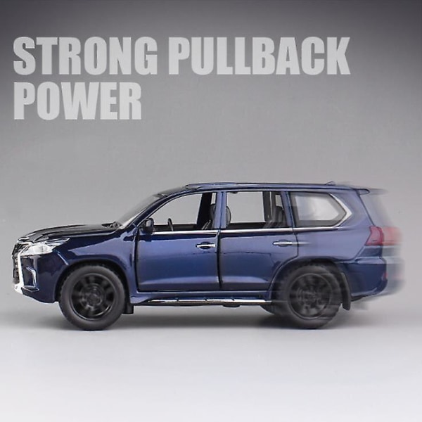 1:32 Toy Car Excellent Quality Lx570 Suv Metal Car Toy Alloy Car Deep Blue