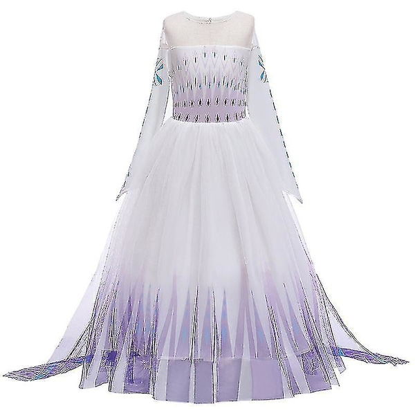 Kids Girl Frozen 2 Costume Queen Elsa Princess Cosplay Party Fancy Dress Purple 3-4 Years