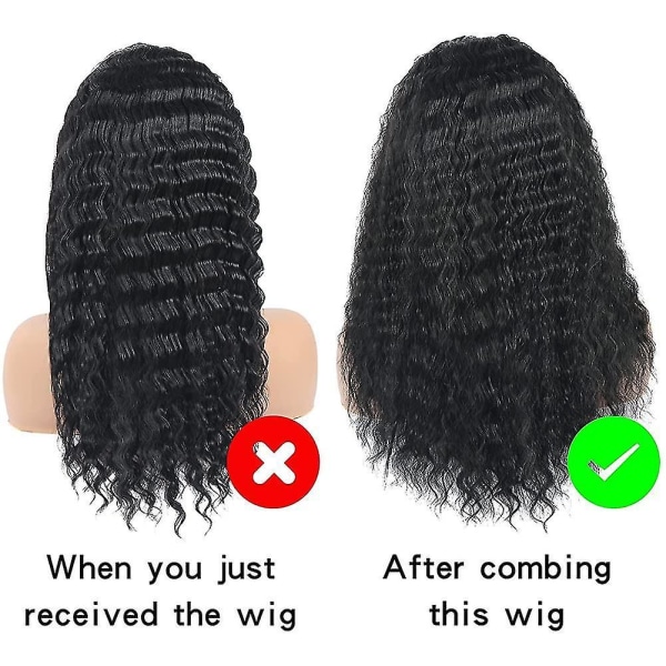 Deep Wave Headband Wig Curly Headband Wigs For Black Women 24 Inch Water Wave