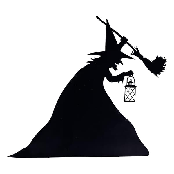 Creative Halloween Witch Silhouette Decorative Wall Art Horror Theme A