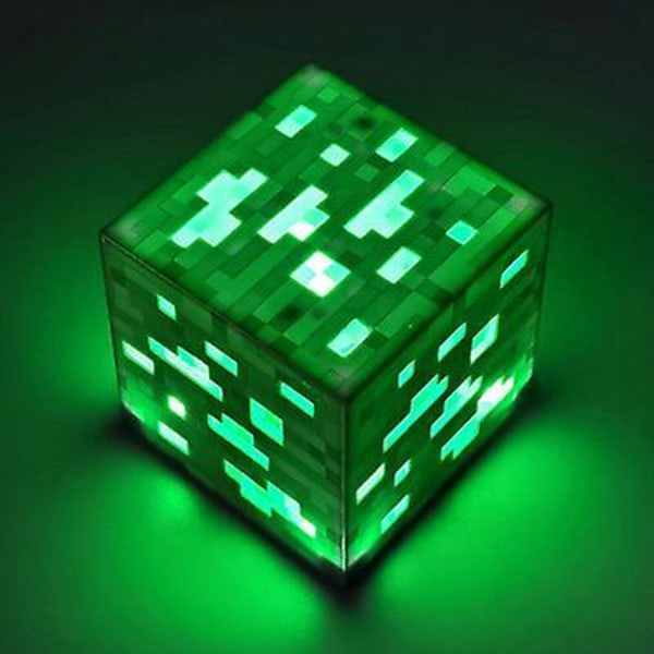 Minecraft Torch -lataus kaivosmieslamppu, värinvaihtava pullomallilelu, soihtu yövalo Blue