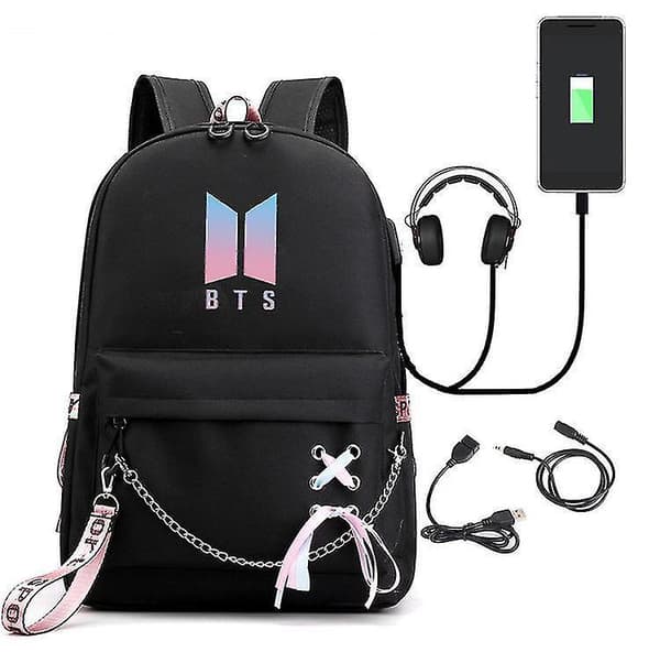 Bts Peripheral Backpack Cute Support Male And Female Students Schoolbag Korean Version Campus Backpack Cross-border-3