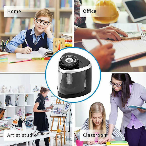 Electric Pencil Sharpener Battery Operated Automatic Sharpener For Home School Office Blue
