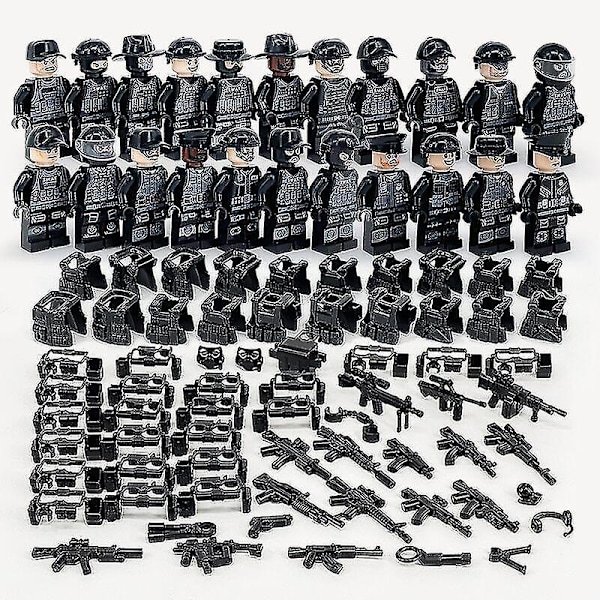 22 Types Of Military Building Blocks, Small Dolls, Special Police Dolls, Small Particles Assembling Toys