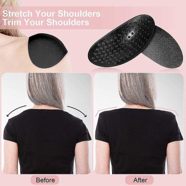 4 Pairs Shoulder Push-up Pads Soft Silicone Adhesive Shoulder Pads Anti-slip Enhancer Shoulder Pads