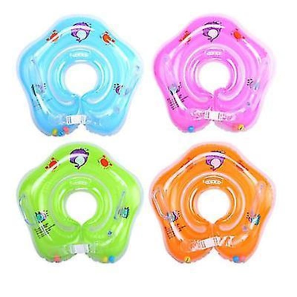 Baby Inflatable Swimming Ring Neck Swim Ring For Newborn Baby green