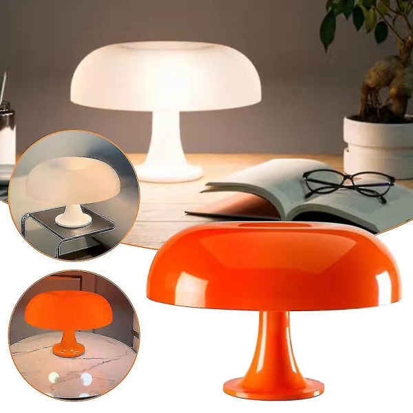 Italy Designer Led Mushroom Table Lamp For Hotel Bedroom Bedside Living Room Decoration Lighting Orange