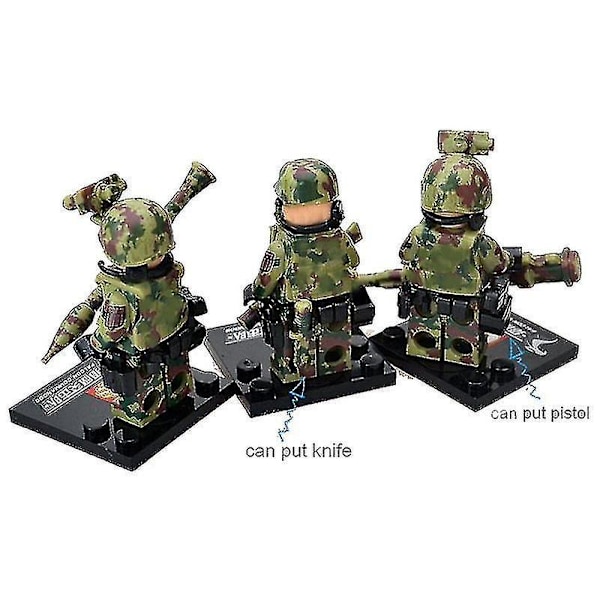 6pcs Military Building Blocks Falcon Commando Minifigure Assembling Doll Toy