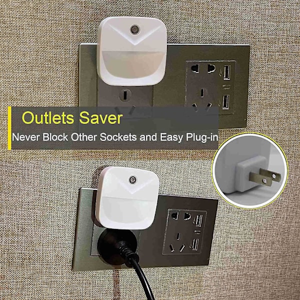 Compatible With6 Pack Led Night Light Plug In, Smart Nightlights With Dusk Eu Plug