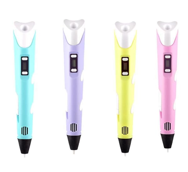 3D Printing Doodle Pen with LCD Screen & Filaments yellow