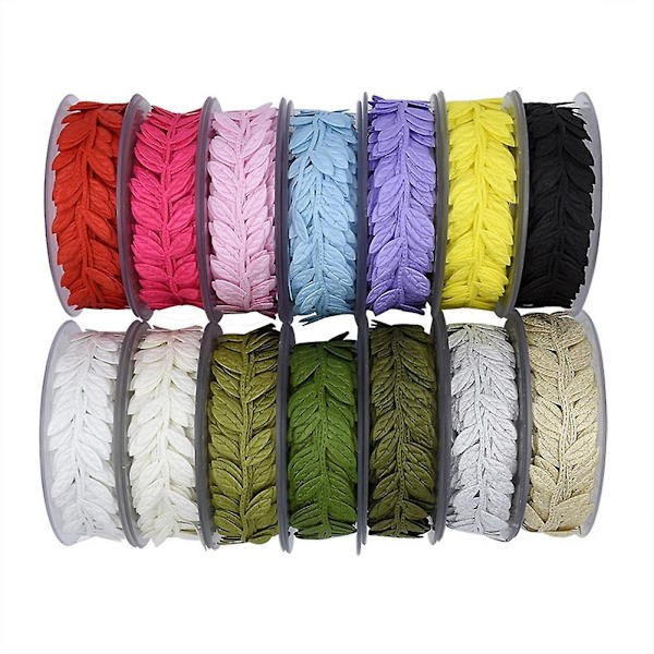 15m Leaves Ribbon Scrapbook Diy New Year Christmas Crafts Gift Wrapping Decor Beige