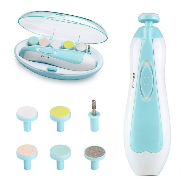 Electric Baby Nail Trimmer, Safe Baby Nail File For Newborn Blue