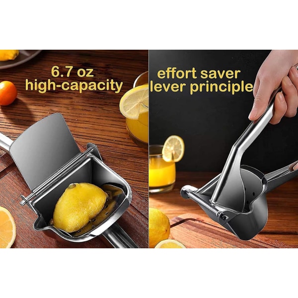 Real Stainless Steel Lemon Juicer Citrus Juicer Manual Press Heavy Duty Manual Squeezing