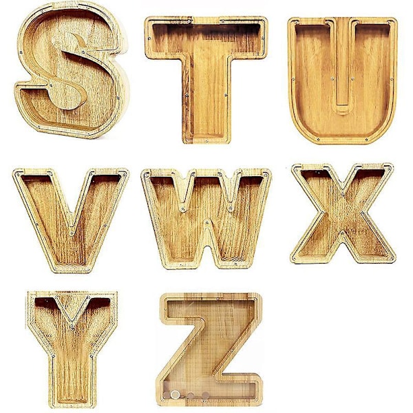 Puinen Monogrammi Säästölipas Iso Kirjain Rahalipas Nimikirjaimet Säästölipas Syntymäpäivälahja Lapsille A-z Z