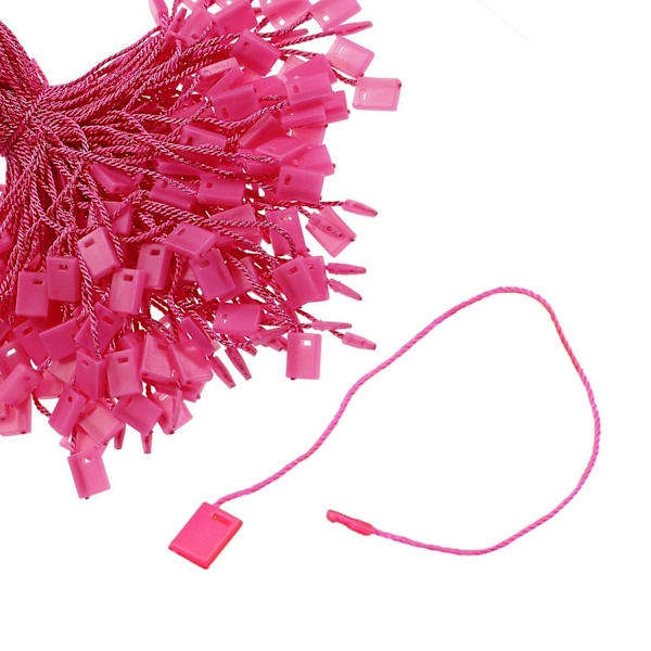 100pcs Nylon String Hang Tag Fasteners Rose Pink 500pcs
