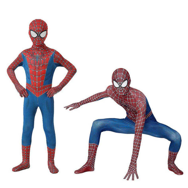 Kids Boy Spiderman Cosplay Suit Spider-man Costume Zentai Bodysuit Superhero Jumpsuit For Adults Kids-S-110cm