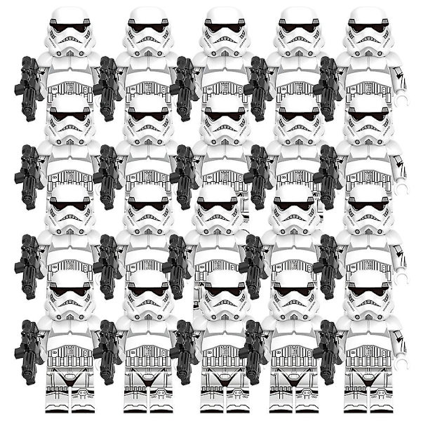 20pcs Star Wars Wooden Block Clone Trooper Figures 20pcs/set  +base Plate XP-1656