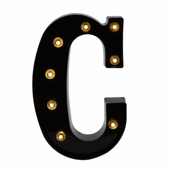 Led  Letter Lights New Design Light Up Black Letters For Events Wedding Party Birthday Home Bar Diy Decoration B091-361 C