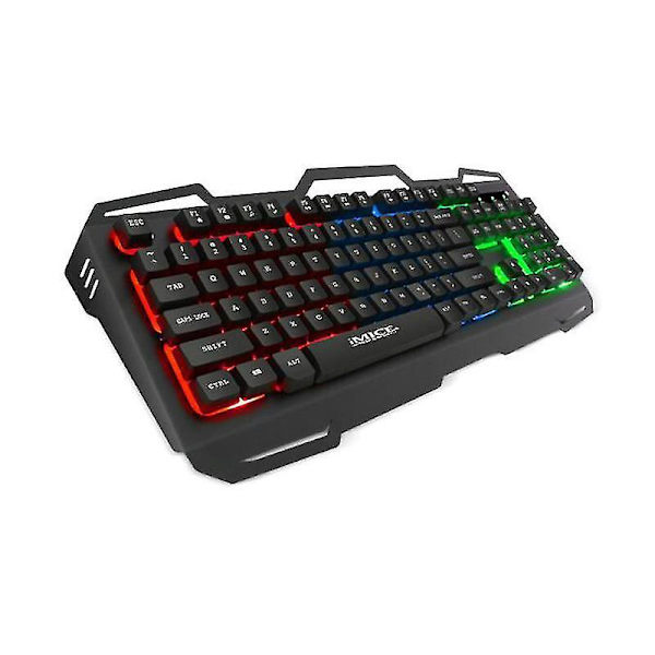 Gaming Keyboard Usb Wired Floating Keyboard, Quiet Ergonomic Wa BLACK