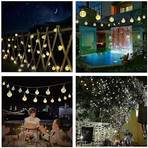 Solar Light Chain Outside, 20 Led Light Chain Waterproof For Parties