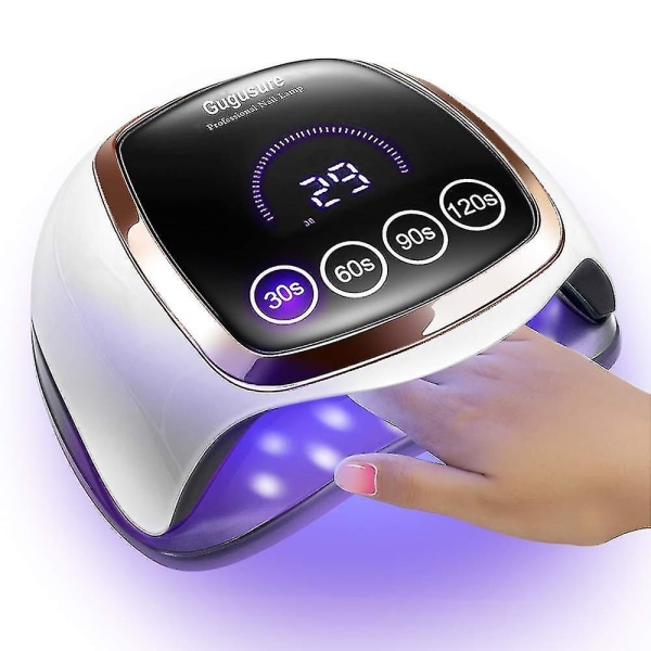 Led Nail Lamp 168w Nail Curing Lamp, Led Nail Dryer For Gel Polishing With Auto Sensor/4 Timer Settings UK