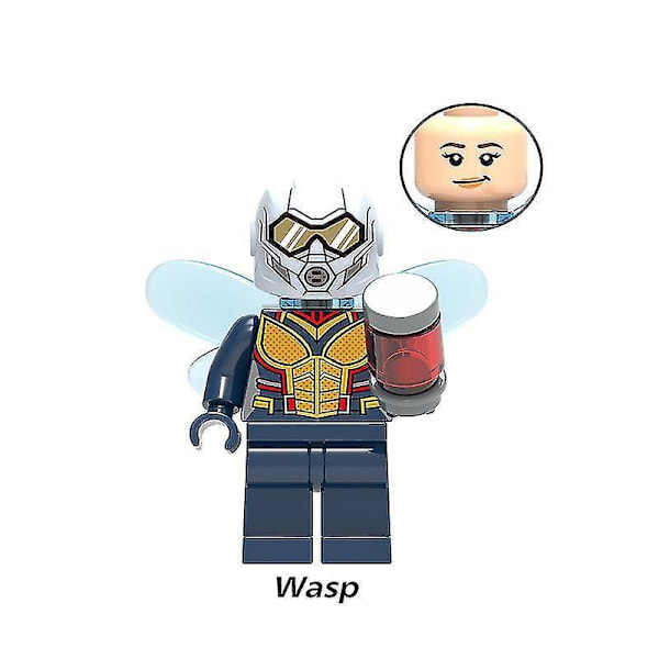 8 stk. Superhelte Samlede Byggeklodser Minifigur Ant-man Wasp Kvindelig Forfader Baron Lizemo Spøgelsesdukke Byggeklods Legetøj
