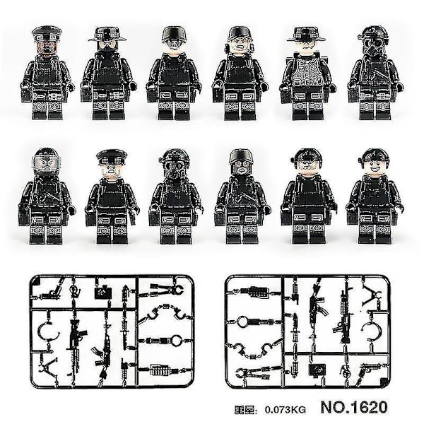 Sett med 22 minifigurer og Jeep Series Skurk Minifigurer Byggeklossleker