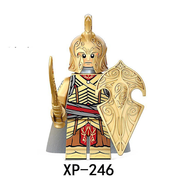 8pcs Magic Ring Ring King Building Block Noldor Elf Warrior Medieval Soldier Building Block Minifigure