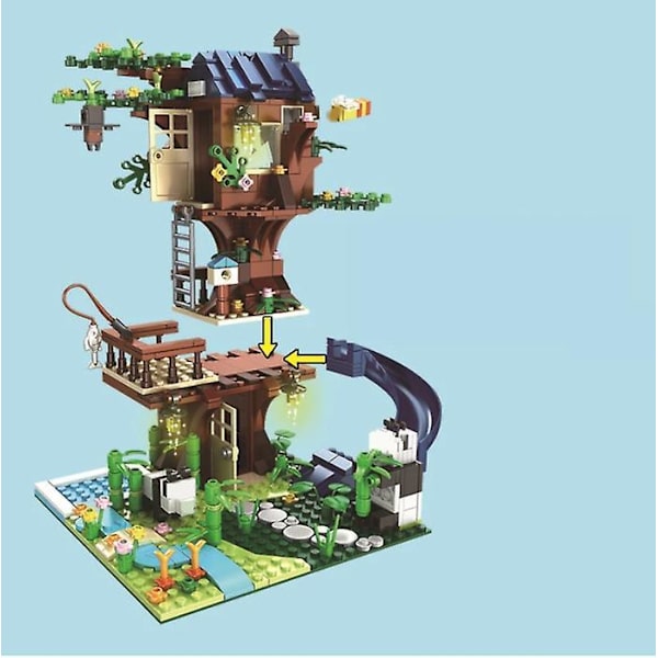Modern Treehouse Building Blocks Classic Model Sets Bricks Kids Kits