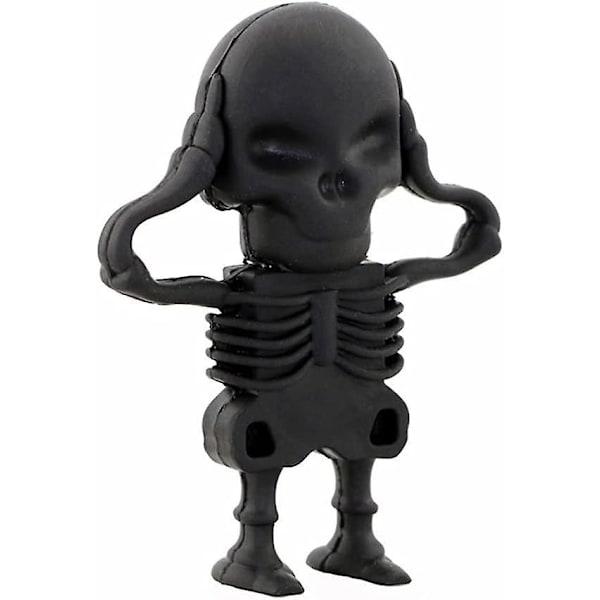 Usb Flash Drive Black Skeleton 16gb Skull Model Memory Stick Usb 2.0 Disk