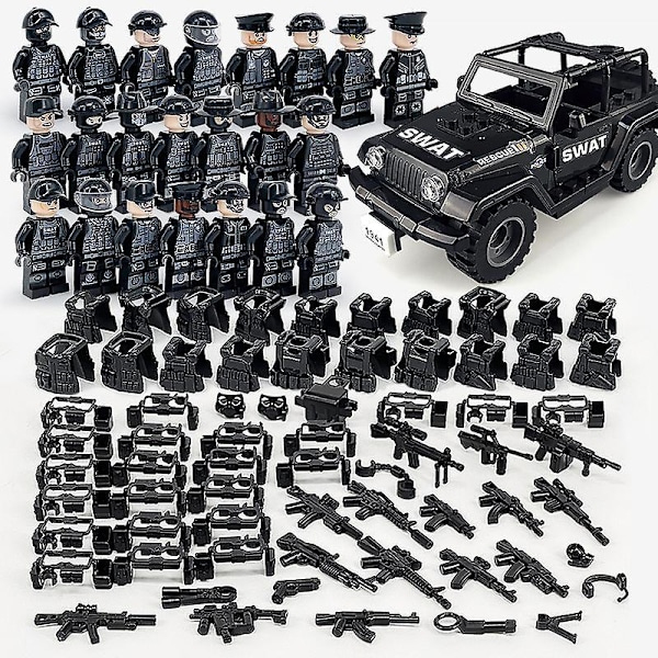 22 Pieces Small Particle Building Block Toy Figures With Weapons Style-B car