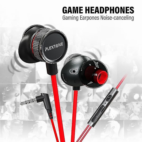 Plextone G15 3,5 mm:n langalliset nappikuulokkeet äänenvoimakkuuden säädöllä ja mikrofonilla C