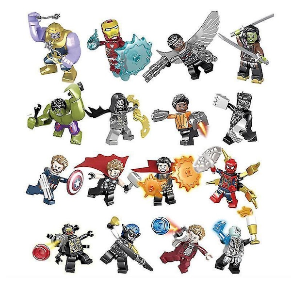 16 kpl Supersankarihahmot Avengers Infinity War Minifiguurit Lasten Lelut Syntymäpäivälahjat