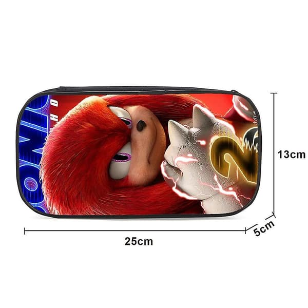 Sonic The Hedgehog Pencil Case School Supplies Storage Bag Gift B