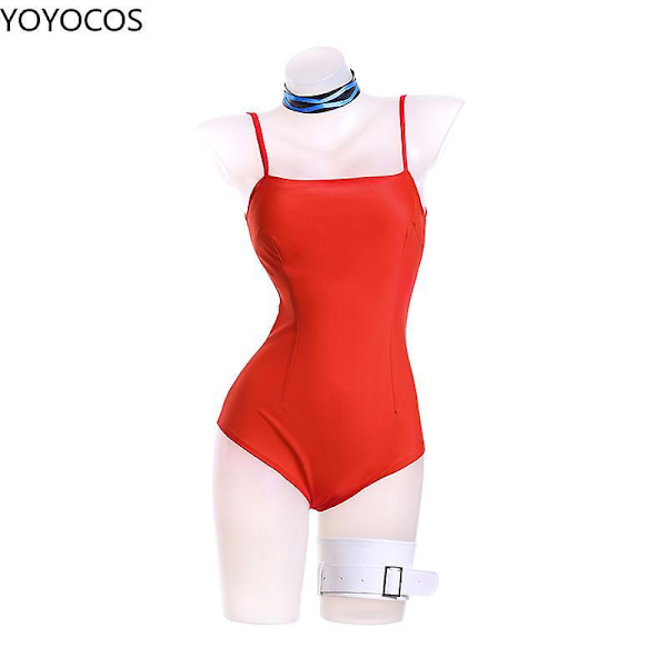 Arknights Angelina Cosplay Costume Sexy Red Thin Women Swimsuit Game Cosplay Costumes Summer Beachwear Party Holiday S-M